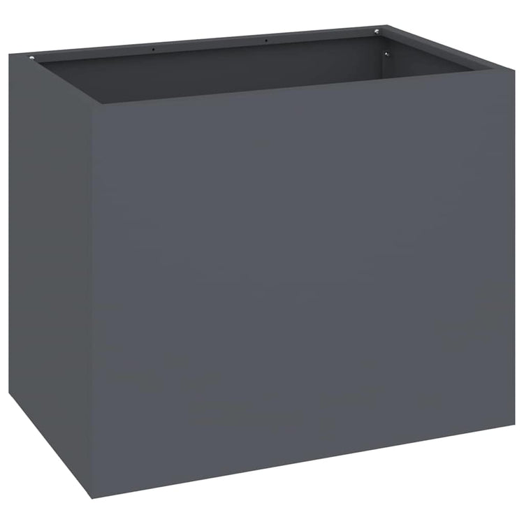Vidaxl pot de fleur de jardin anthracite 50 x 32 x 40 cm acier laminé à froid
