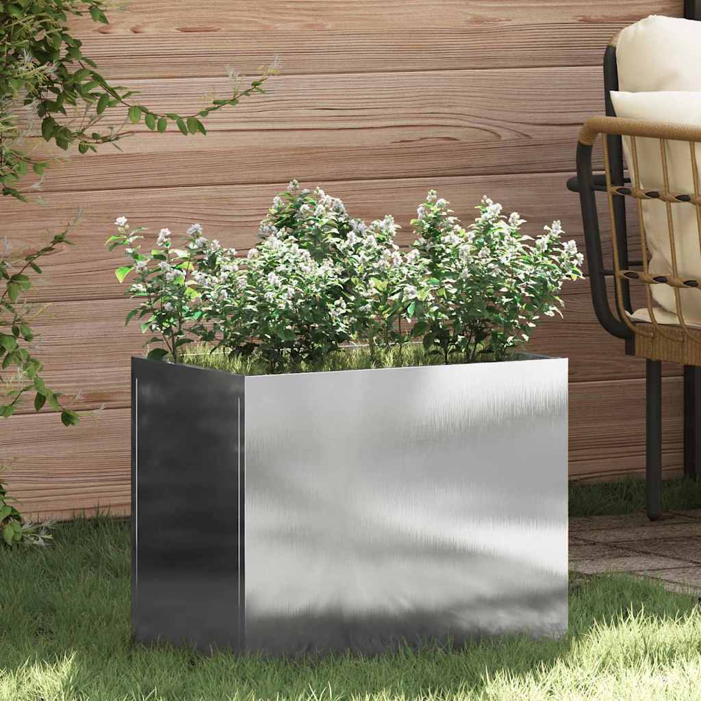 Vidaxx pot de fleur de jardin en acier inoxydable 50 x 32 x 40 cm en acier inoxydable