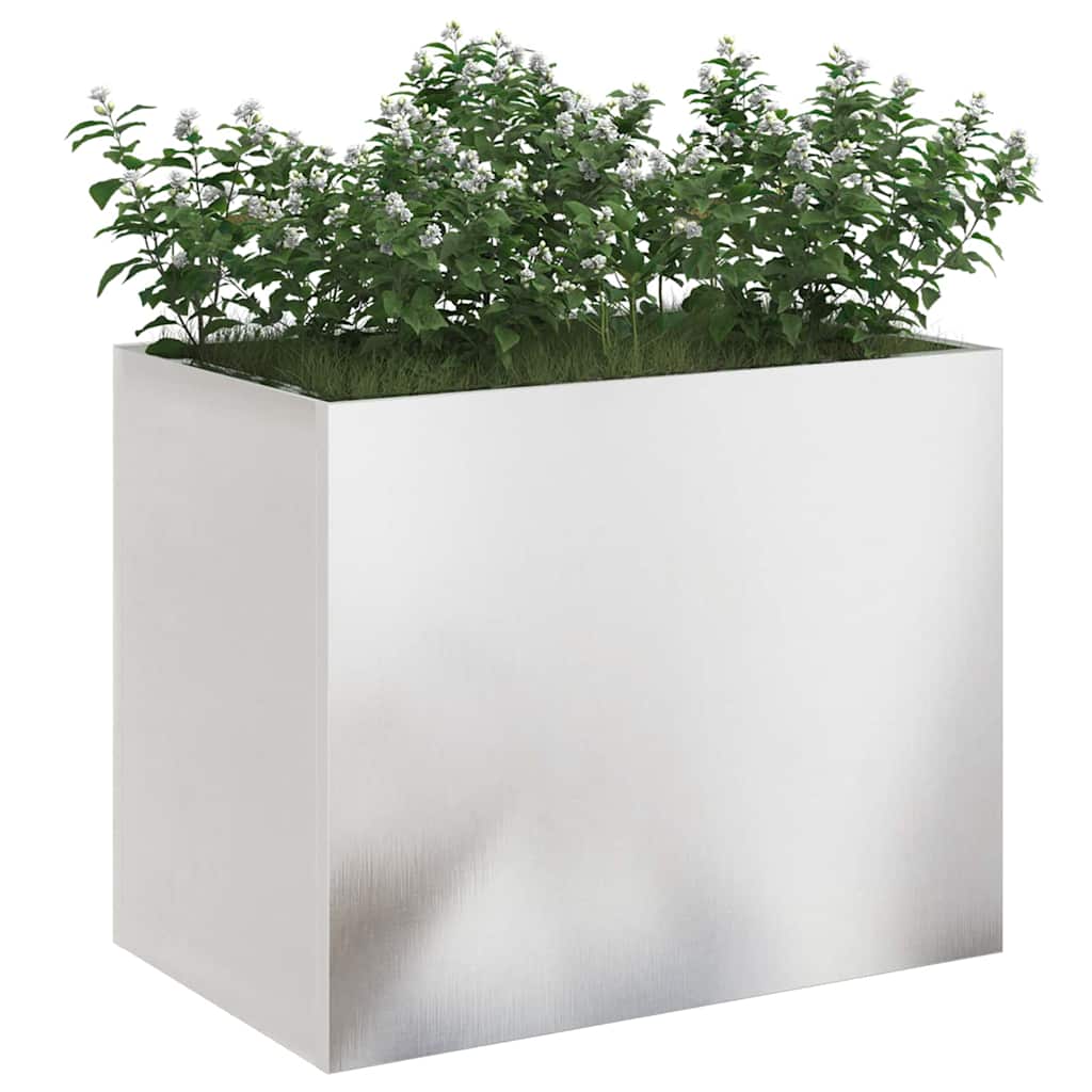 Vidaxx pot de fleur de jardin en acier inoxydable 50 x 32 x 40 cm en acier inoxydable