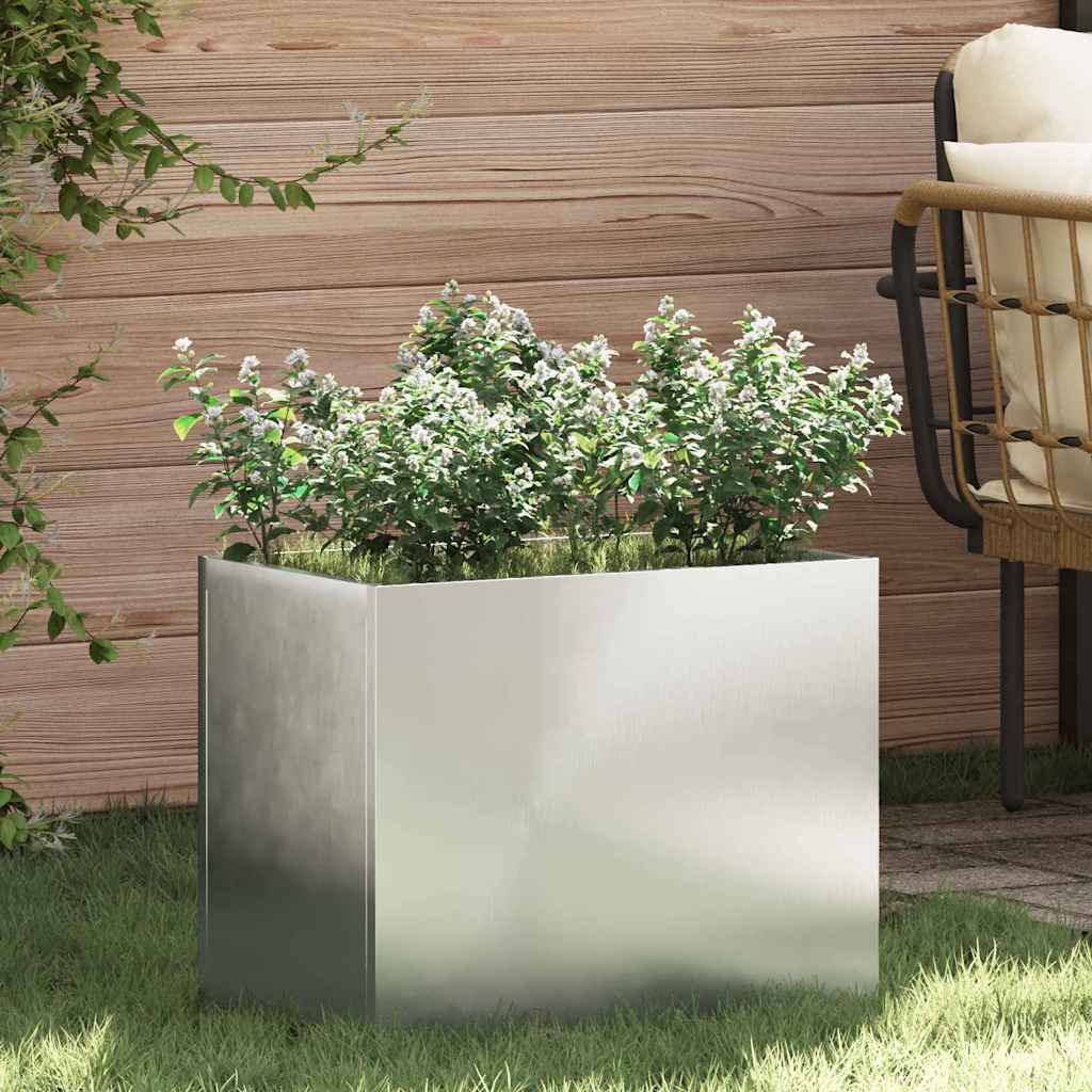 Pot de fleur de jardin Vidaxl acier galvanisé 50 x 32 x 40 cm