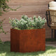 Vidaxl pot de fleur de jardin acier corten 50 x 32 x 40 cm acier corten