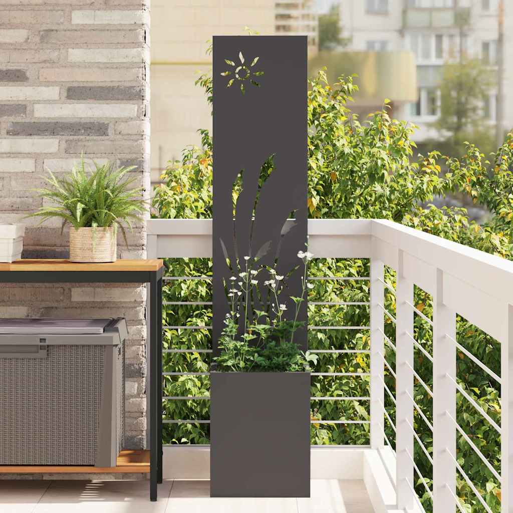 Vidaxxl brise-vue de jardin noir 32 x 140 cm acier laminé à froid