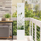 VidaXL brise-vue de jardin chantourné blanc 32 x 140 cm acier laminé à froid
