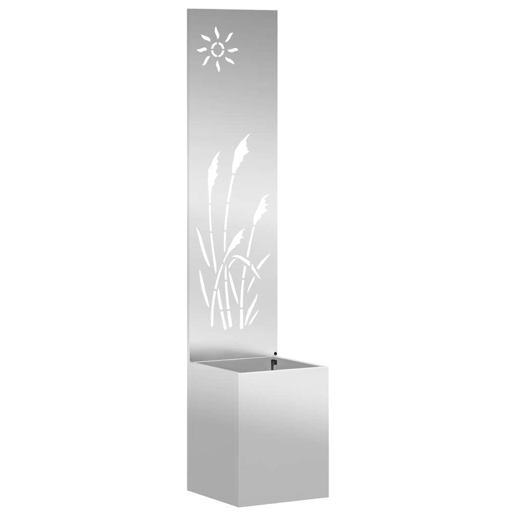 Vidaxxl brise-vue de jardin argent 32 x 140 cm en acier galvanisé