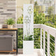 VidaXL brise-vue de jardin fleurs blanc 32 x 140 cm acier laminé à froid