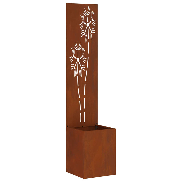 Vidaxl brise-vue de jardin rouillé 32 x 32 x 150 cm acier corten