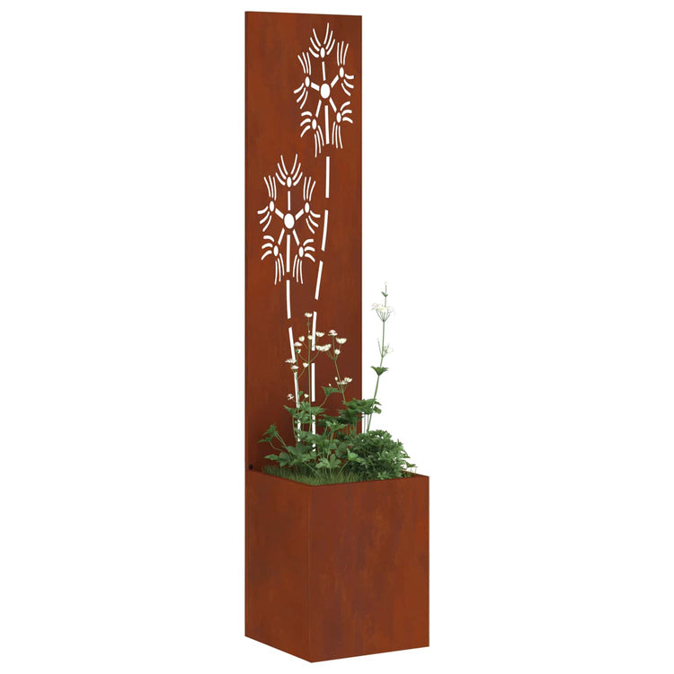Vidaxl brise-vue de jardin rouillé 32 x 32 x 150 cm acier corten