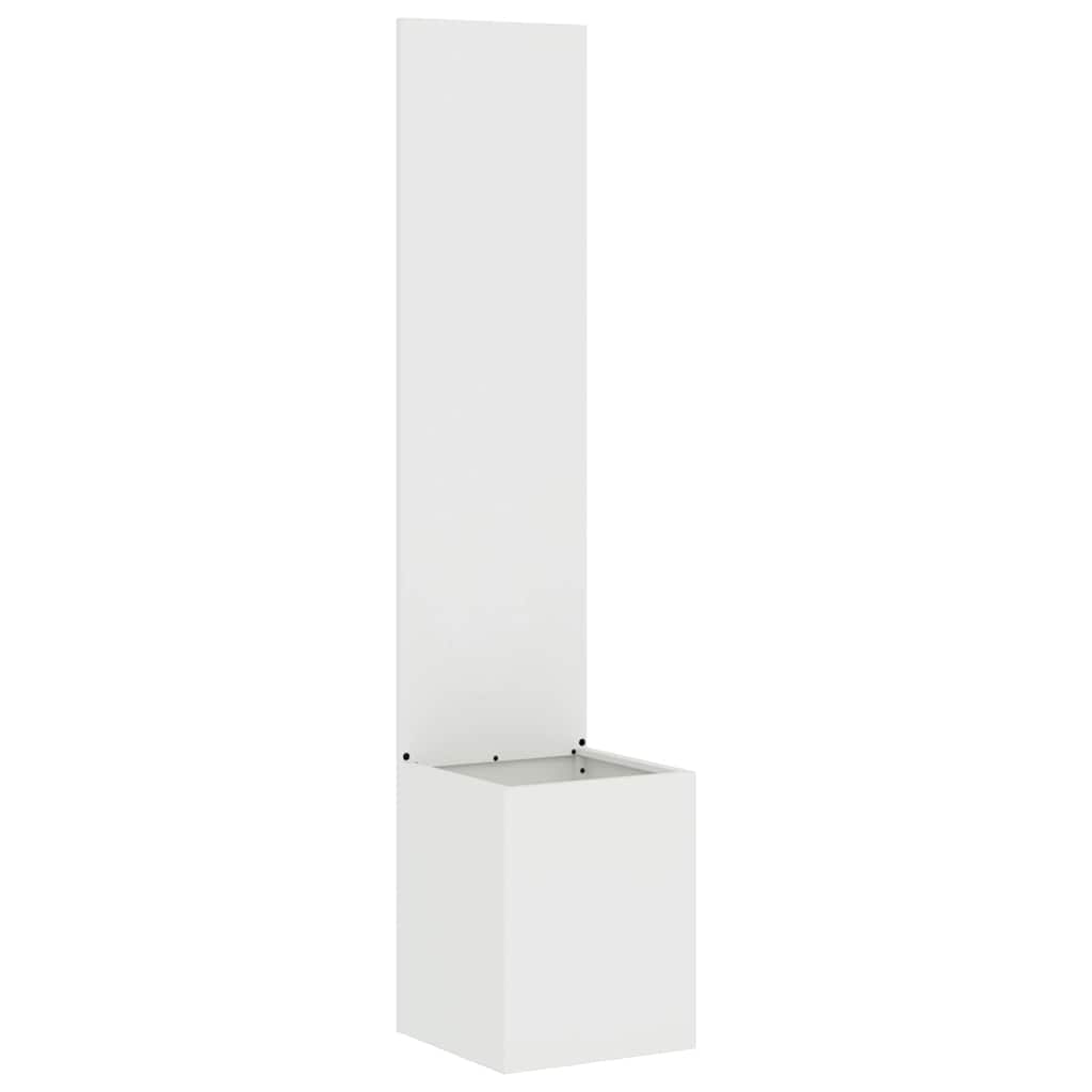 VidaXL brise-vue de jardin chantourné blanc 32 x 140 cm acier laminé à froid