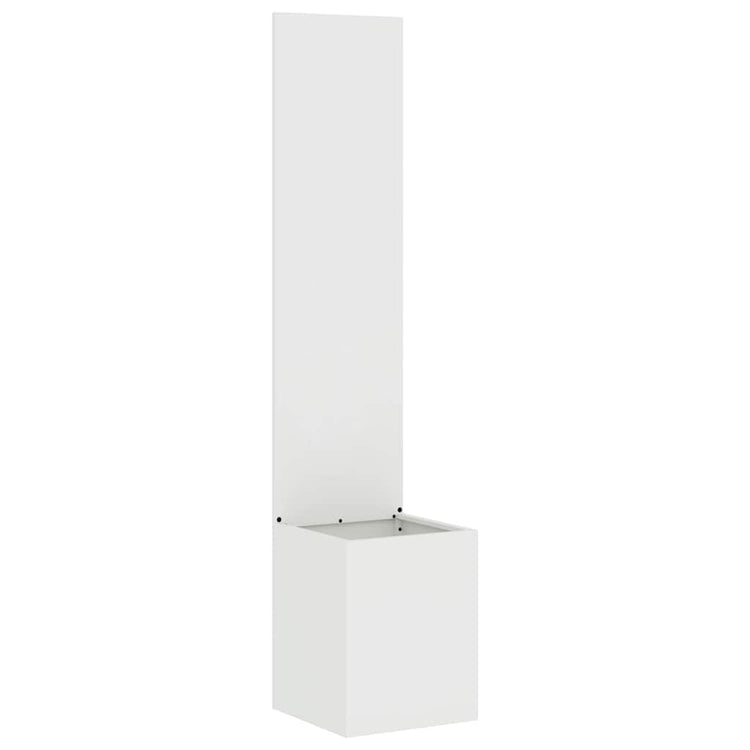 VidaXL brise-vue de jardin chantourné blanc 32 x 140 cm acier laminé à froid