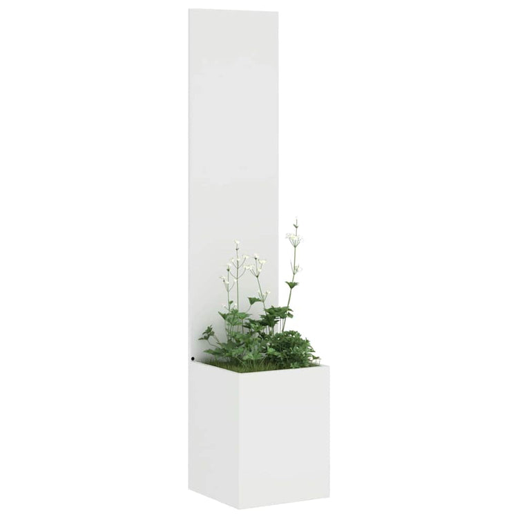 VidaXL brise-vue de jardin chantourné blanc 32 x 140 cm acier laminé à froid