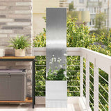 VidaXL brise-vue de jardin chantourné argent 32 x 140 cm acier inoxydable - afbeelding 1