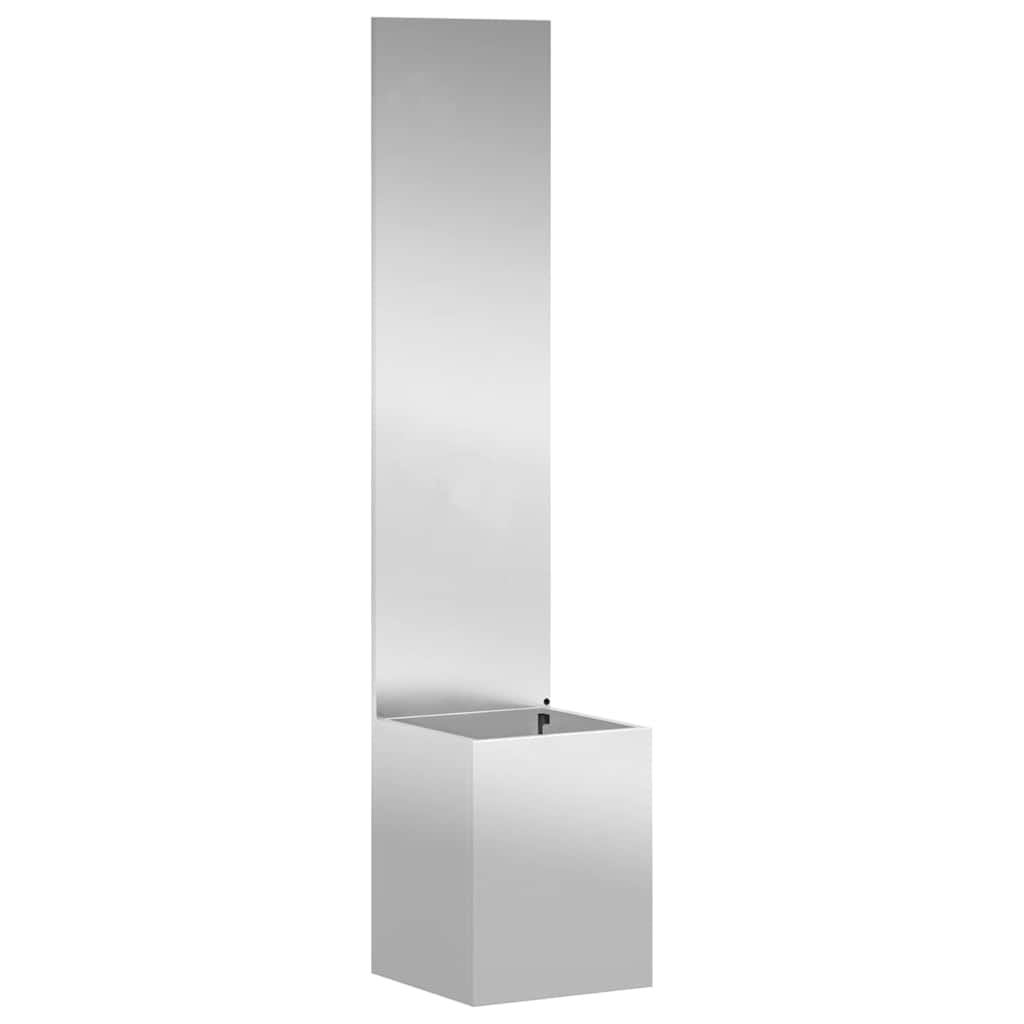 Vidaxxl brise-vue de jardin argent 32 x 140 cm en acier galvanisé