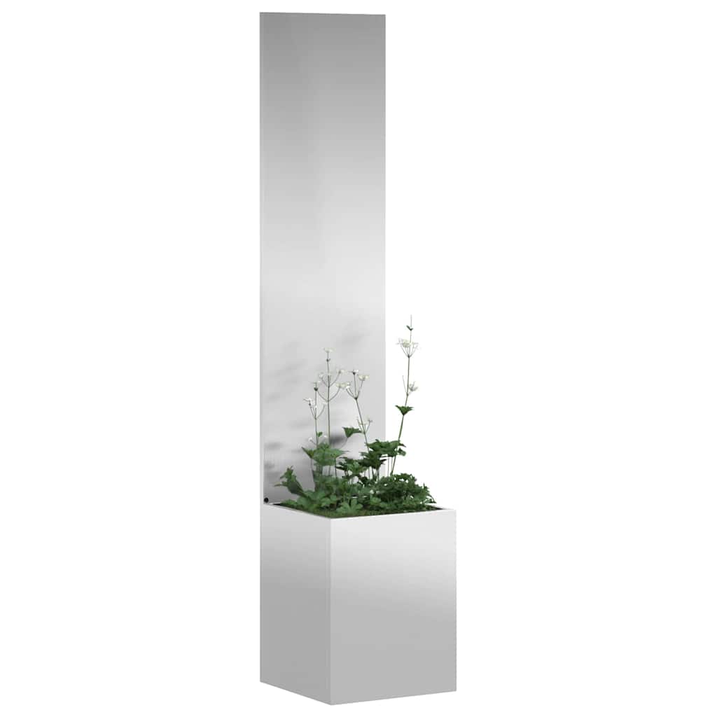 Vidaxxl brise-vue de jardin argent 32 x 140 cm en acier galvanisé