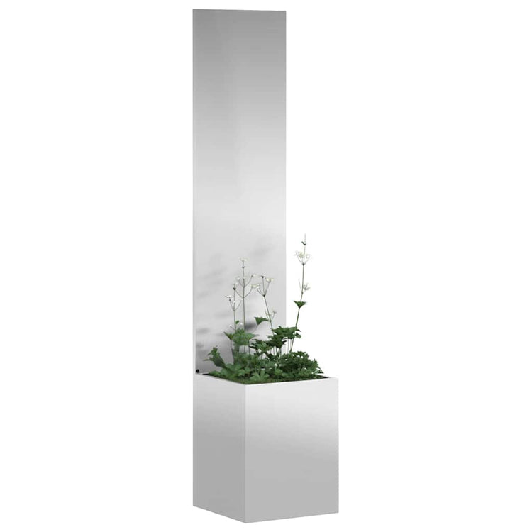Vidaxxl brise-vue de jardin argent 32 x 140 cm en acier galvanisé