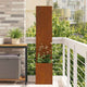 Vidaxl brise-vue de jardin rouillé 50 x 32 x 150 cm acier corten
