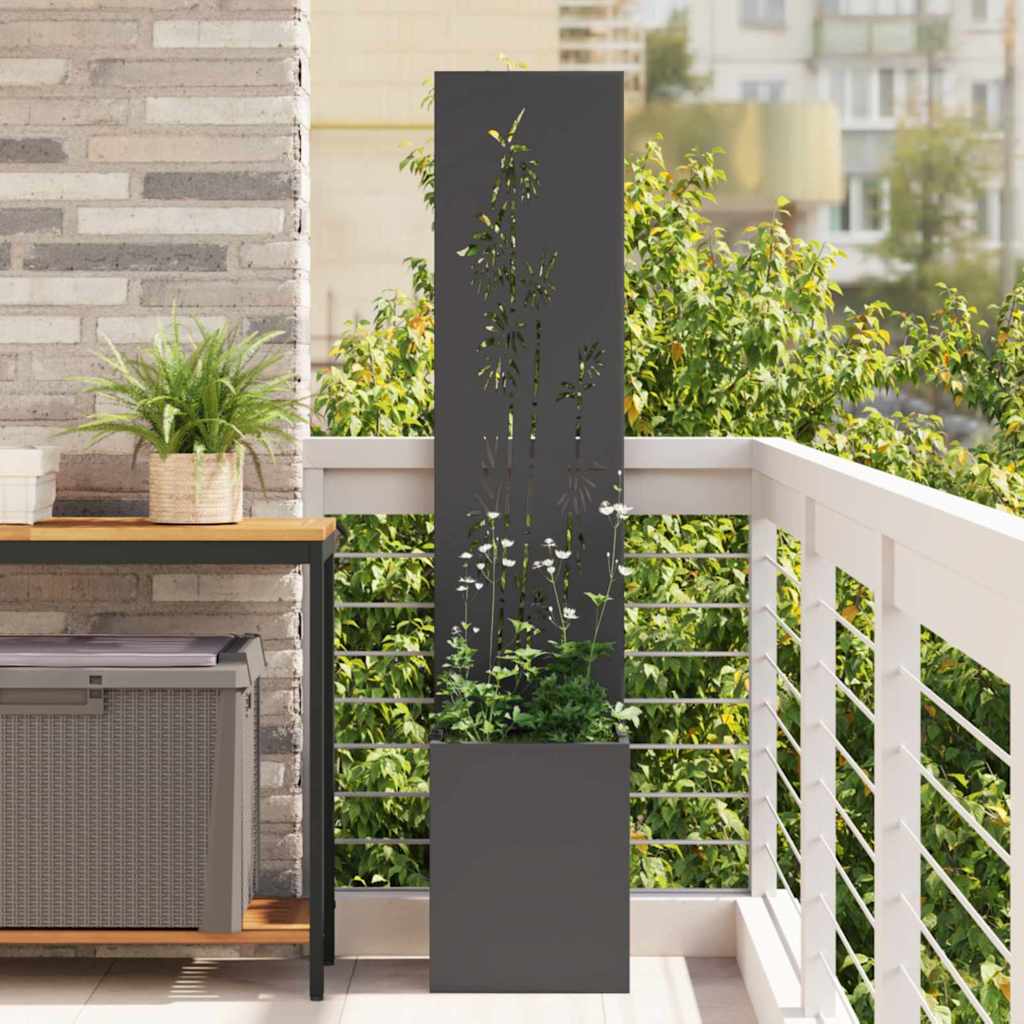 Vidaxxl brise-vue de jardin noir 32 x 32 x 150 cm acier laminé à froid