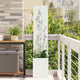 VidaXL brise-vue de jardin fleurs blanc 32 x 140 cm acier laminé à froid