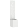 VidaXL brise-vue de jardin fleurs blanc 32 x 140 cm acier laminé à froid