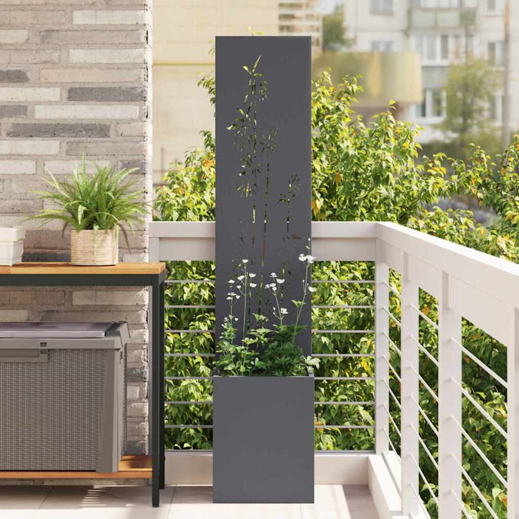 Vidaxxl brise-vue de jardin anthracite 32 x 140 cm acier laminé à froid