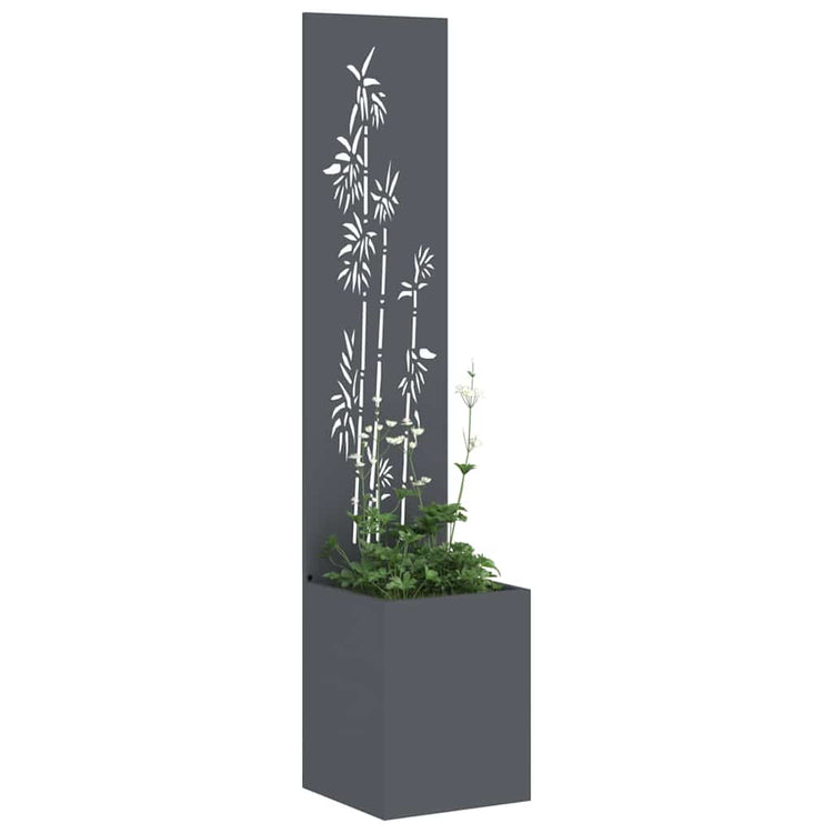 Vidaxxl brise-vue de jardin anthracite 32 x 140 cm acier laminé à froid