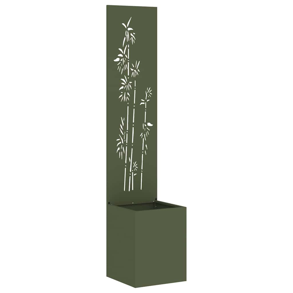 VidaXL brise-vue de jardin fleurs vert olive 32 x 32 x 150 cm
