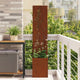 Vidaxl brise-vue de jardin rouillé 32 x 32 x 150 cm acier corten