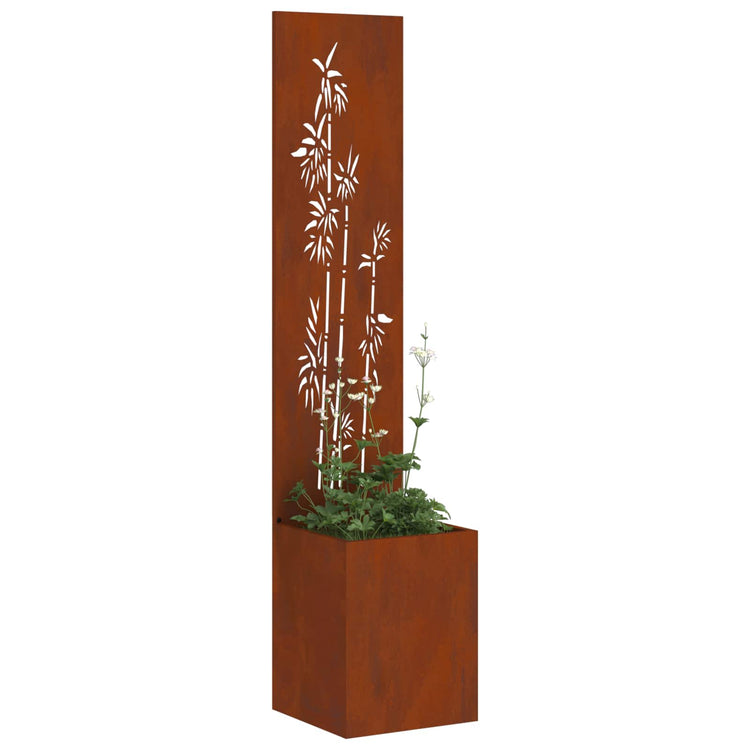 Vidaxl brise-vue de jardin rouillé 32 x 32 x 150 cm acier corten
