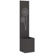 Vidaxxl brise-vue de jardin noir 32 x 32 x 150 cm acier laminé à froid - afbeelding 2