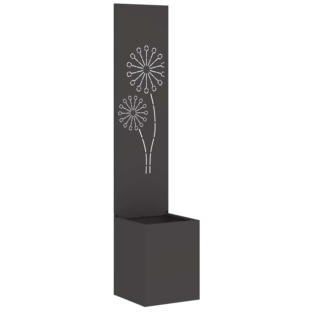 Vidaxxl brise-vue de jardin noir 32 x 32 x 150 cm acier laminé à froid