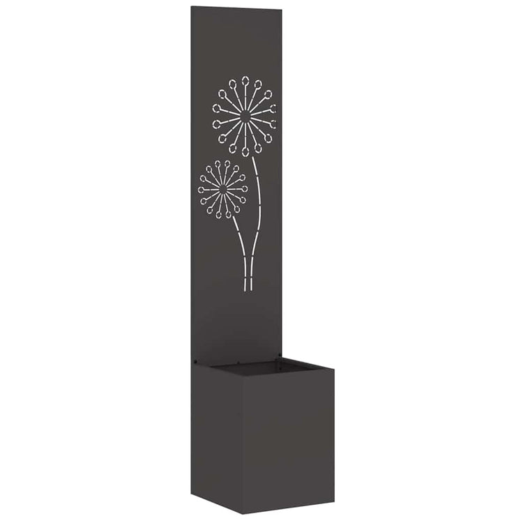 Vidaxxl brise-vue de jardin noir 32 x 32 x 150 cm acier laminé à froid
