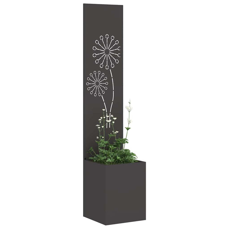 Vidaxxl brise-vue de jardin noir 32 x 32 x 150 cm acier laminé à froid