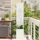 VidaXL brise-vue de jardin chantourné blanc 32 x 140 cm acier laminé à froid
