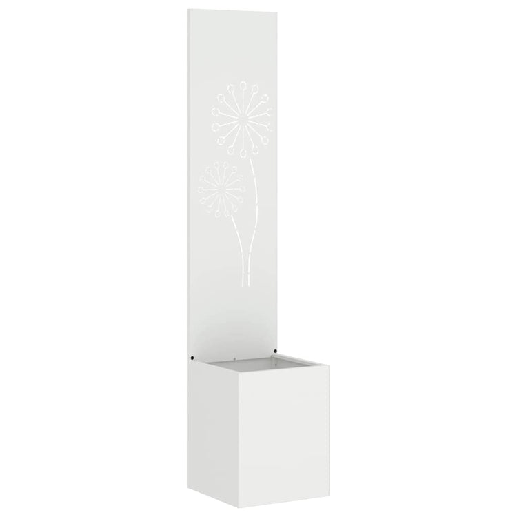 VidaXL brise-vue de jardin chantourné blanc 32 x 140 cm acier laminé à froid