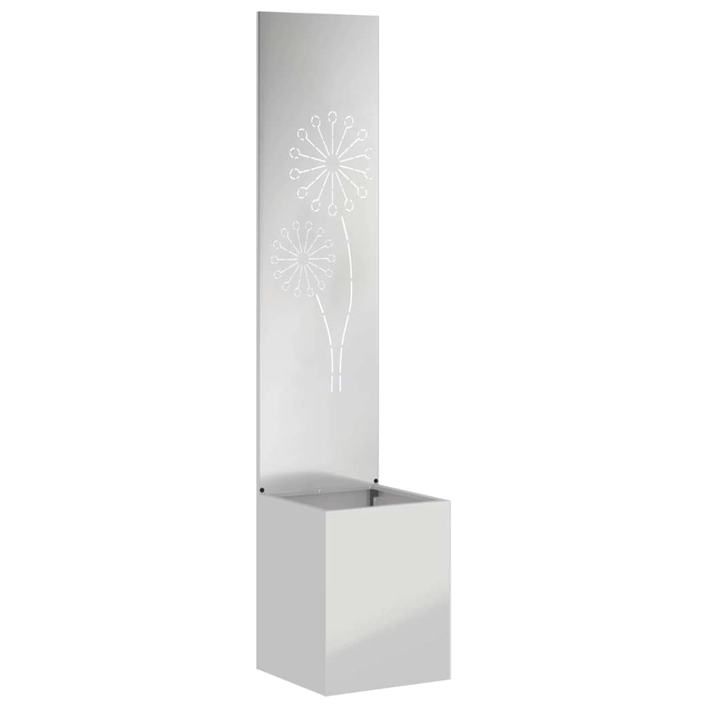Vidaxxl brise-vue de jardin argent 32 x 140 cm en acier galvanisé