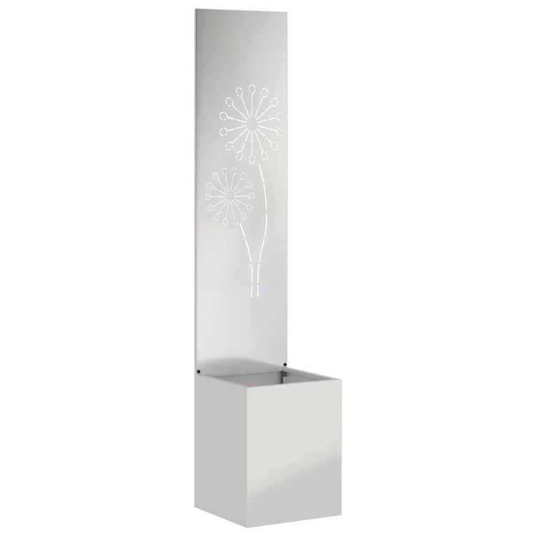 Vidaxxl brise-vue de jardin argent 32 x 140 cm en acier galvanisé