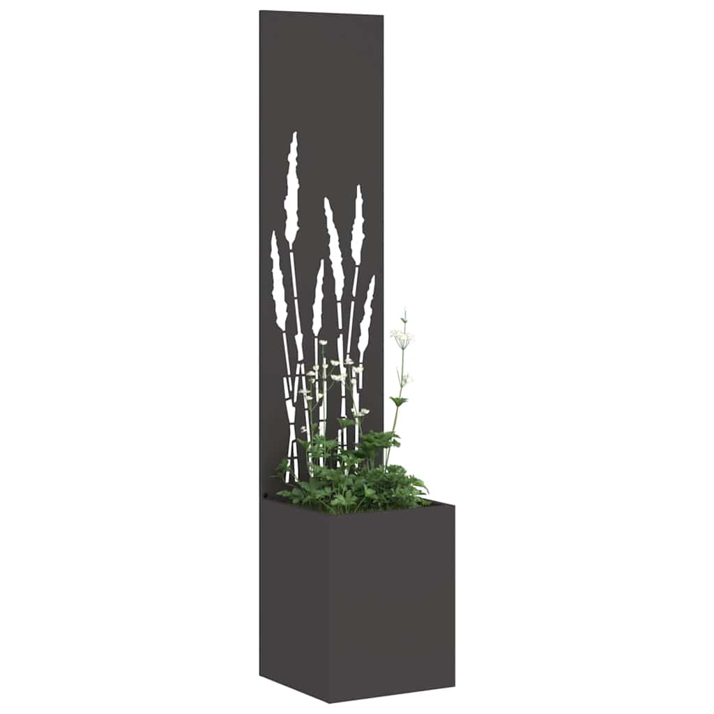 Vidaxxl brise-vue de jardin noir 32 x 32 x 150 cm acier laminé à froid