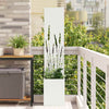 VidaXL brise-vue de jardin chantourné blanc 32 x 140 cm acier laminé à froid