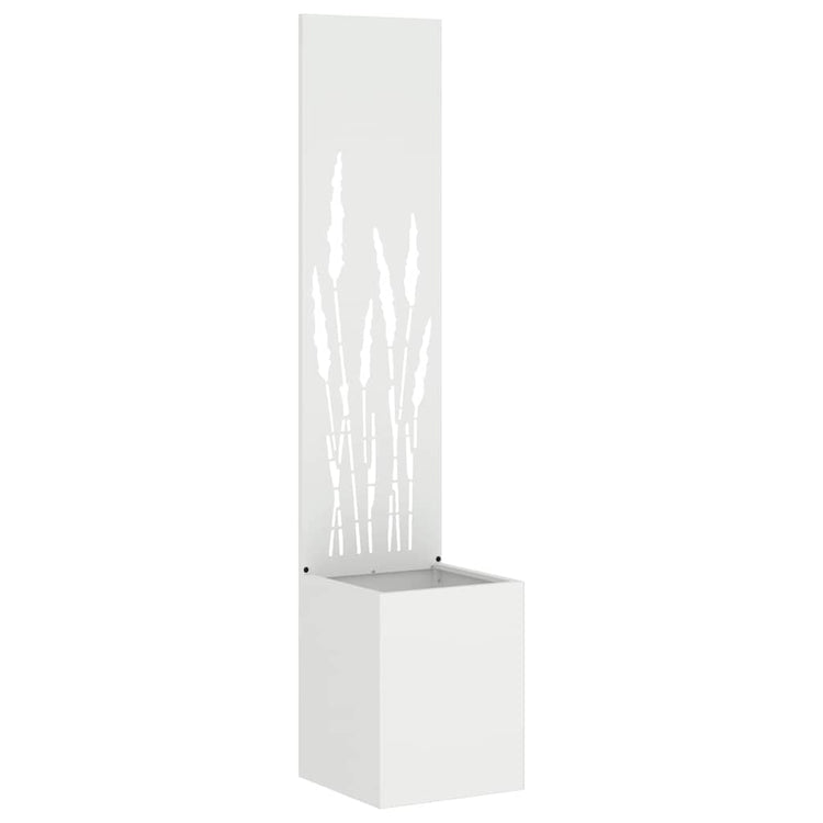 VidaXL brise-vue de jardin chantourné blanc 32 x 140 cm acier laminé à froid