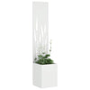 VidaXL brise-vue de jardin chantourné blanc 32 x 140 cm acier laminé à froid