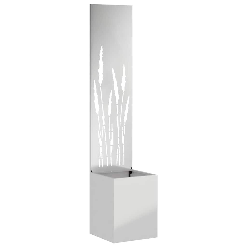 Vidaxxl brise-vue de jardin argent 32 x 140 cm en acier galvanisé