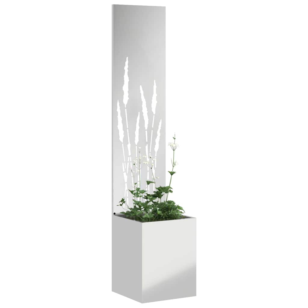 Vidaxxl brise-vue de jardin argent 32 x 140 cm en acier galvanisé