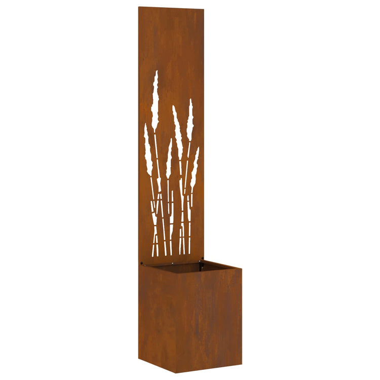 VidaXL brise-vue de jardin chantourné rouillé 32 x 140 cm acier corten