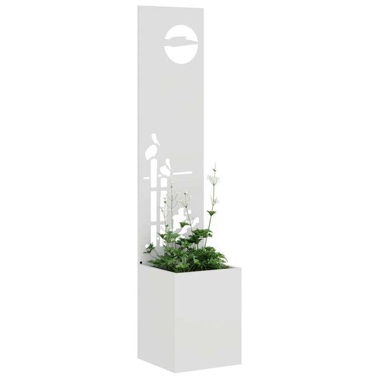 VidaXL brise-vue de jardin blanc 32 x 32 x 150 cm acier laminé à froid