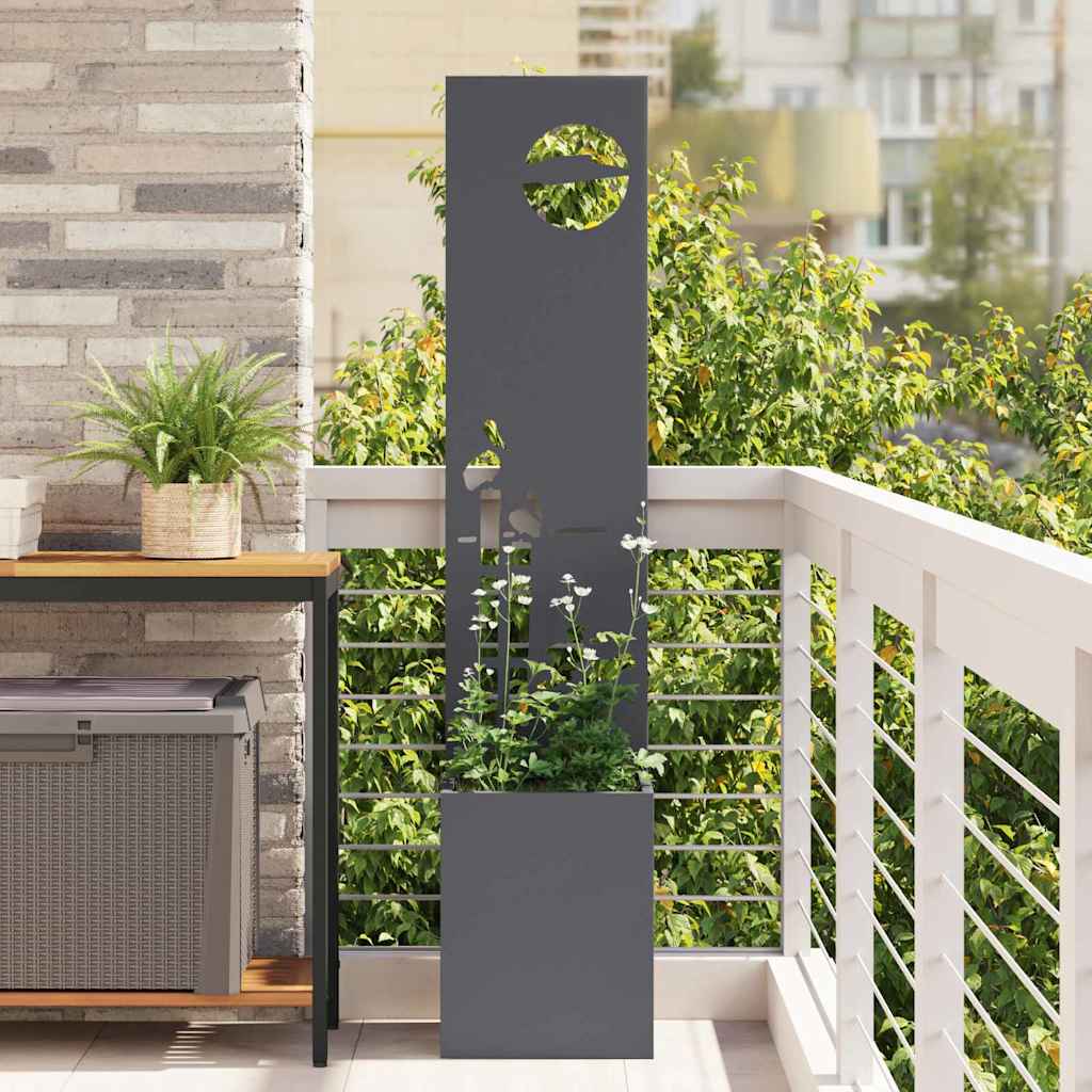 Vidaxxl brise-vue de jardin anthracite 32 x 140 cm acier laminé à froid