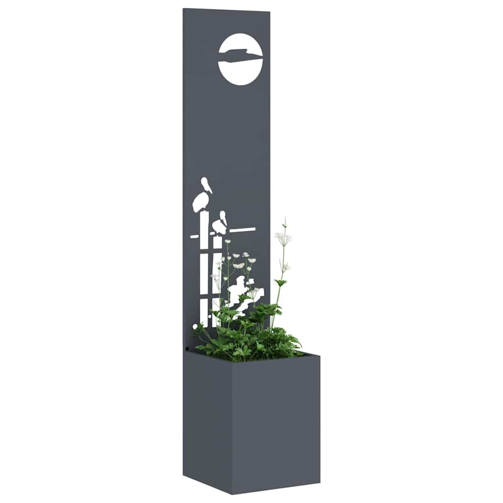 Vidaxxl brise-vue de jardin anthracite 32 x 140 cm acier laminé à froid