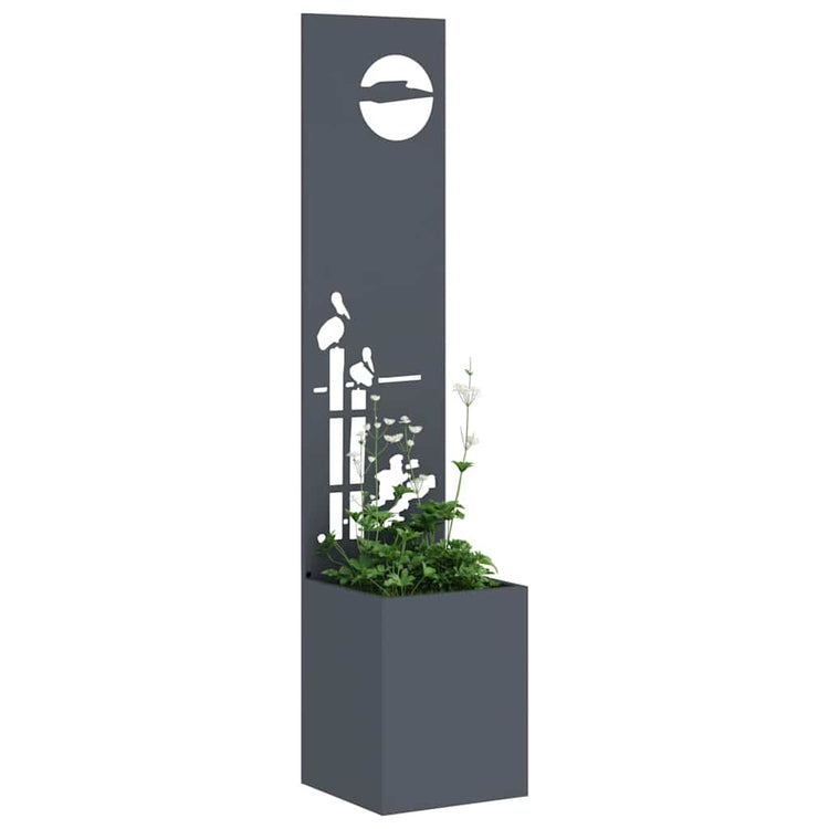 Vidaxxl brise-vue de jardin anthracite 32 x 140 cm acier laminé à froid