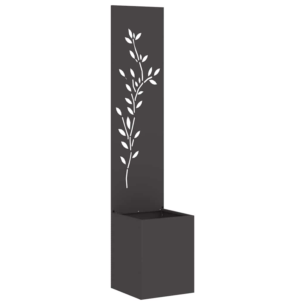 Vidaxxl brise-vue de jardin noir 32 x 32 x 150 cm acier laminé à froid