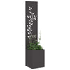 Vidaxxl brise-vue de jardin noir 32 x 32 x 150 cm acier laminé à froid