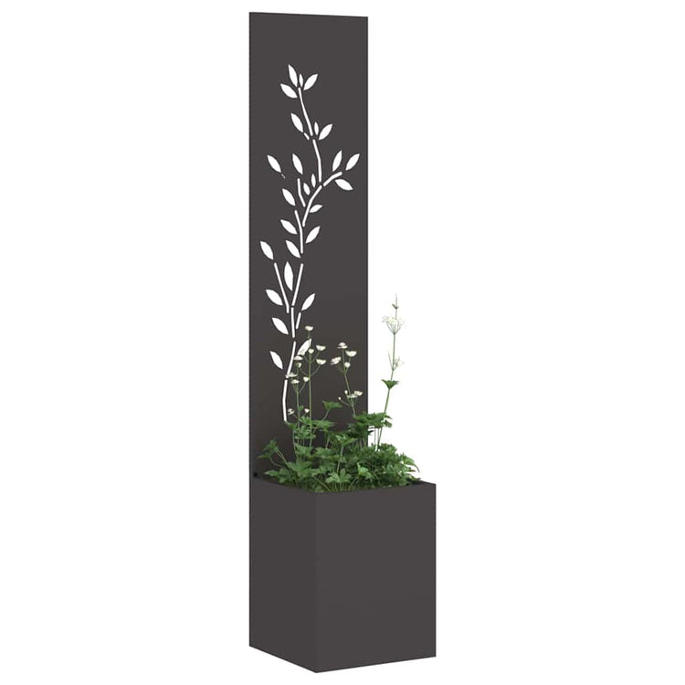 Vidaxxl brise-vue de jardin noir 32 x 32 x 150 cm acier laminé à froid