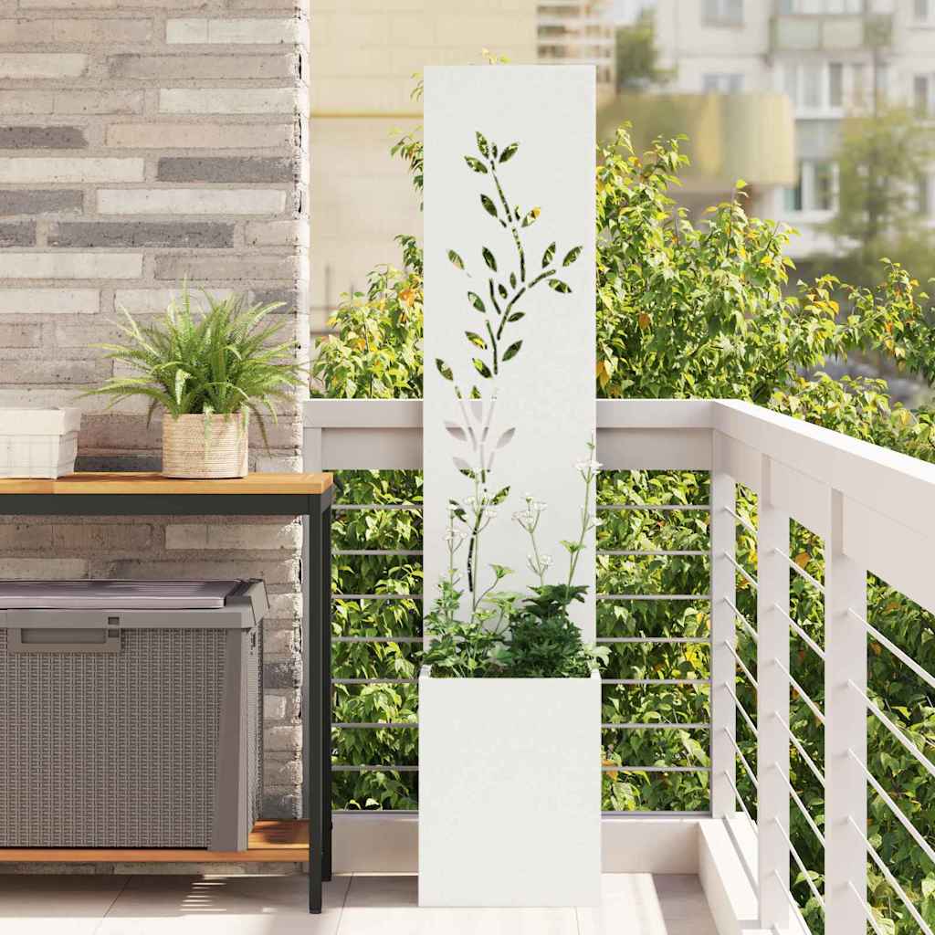 VidaXL brise-vue de jardin blanc 32 x 32 x 150 cm acier laminé à froid